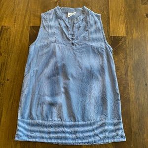Anthropologie Tank Top Blue and White Stripes